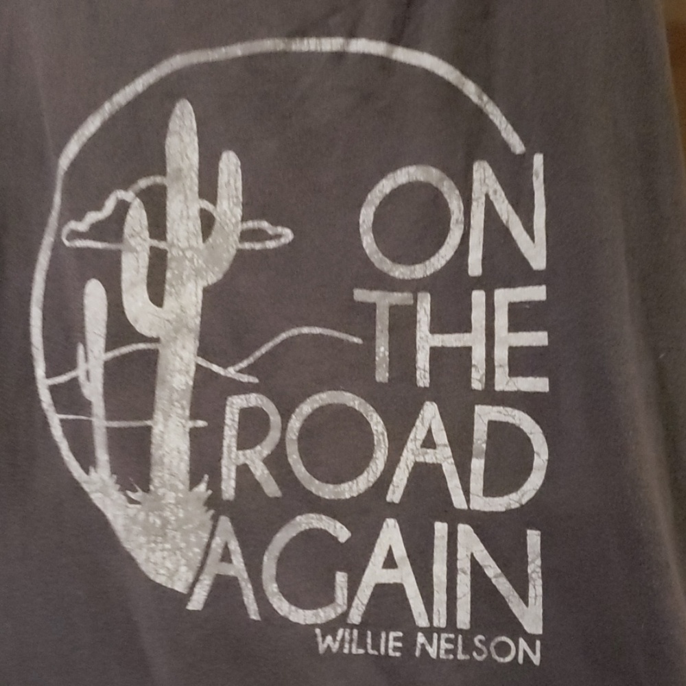 Willie Nelson On the Road Again tank top.